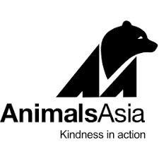 Logo of Animals Asia featuring a bear silhouette and the text 'Kindness in action'.
